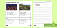 Postcards from Around the World Activity Sheet