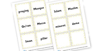 Muslim Word Cards - KS2 Islam Visual Aids Primary Resources, Religious Education, RE