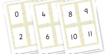 Number cards 0 - 20 - Numeracy Primary Resources, Numeracy, maths, numbers, counting