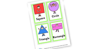 Shapes Cards - 2D Shapes, Literacy, 2D Shape Primary Resources, spaces, measures
