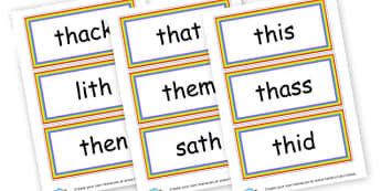 Th Words Cards - Initial Blends Primary Resources, initial letter, letter blend