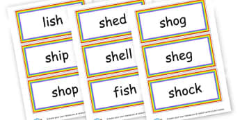 Sh Words Cards - Initial Blends Primary Resources, initial letter, letter blend