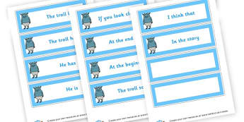 Troll Character Description Cards - Character Description Writing Frames Primary Resources, Characters