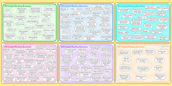 AF Guided Reading Question Mats - assessment focus, assessment focus reading, assessment focus mats, af mats, af question mats, assessment focus questions