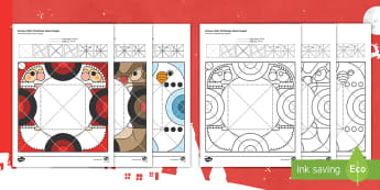 Simple 3D Christmas Fortune Teller Puppet Pack Paper Craft - English/Hindi - xmas, craft, paper, Christmas, father christmas, saint nicholas, make, origami, snowman, snow, rudol