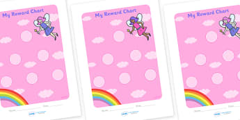 Fairy Sticker Reward Chart (30mm) - Fairy Reward Chart (30mm), Fairy, reward chart, chart, reward, 30mm, 30 mm, stickers, twinkl stickers, award, certificate, well done, behaviour management, behaviour, fairies, fantasy, wand, faerie, story