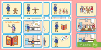 Story Sequencing Cards to Support Teaching on Mr Wolf's Pancakes - mr wolfs pancakes