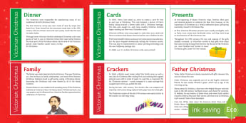 Victorian Christmas Information Cards