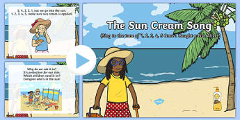 The Sun Cream Song PowerPoint