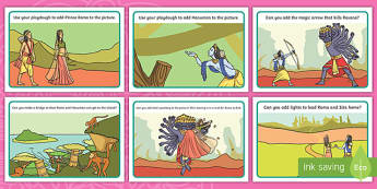 Diwali Rama and Sita Story Playdough Mats, diwali story for early years