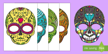 Day of the Dead Sugar Skull Role-Play Masks - dia de los muertos, roleplay, costume, decoration, mexico, mexican, cultures