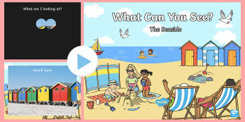 What Can You See? Seaside Powerpoint Game - what can you see? seaside, powerpoint, seaside powerpoint, seaside game, what is it, hide and reveal