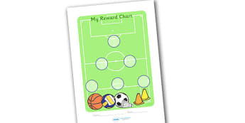 Sport Sticker Reward Chart (30mm) - Sport Reward Chart (30mm), reward chart, sport, chart, reward, 30mm, 30 mm, stickers, twinkl stickers, award, certificate, well done, behaviour management, behaviour, sport, sports, football, netball, gymnastics, a