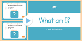 What Am I 3D Shape Properties PowerPoint - 3D, shapes, powerpoint