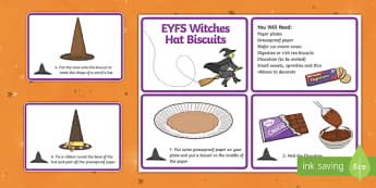 EYFS Witches' Hats Biscuits Recipe Cards