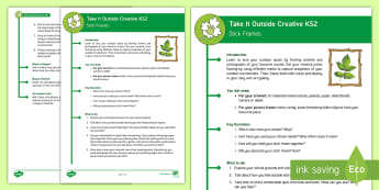 KS2 Take It Outside Creative Activity - Forest School, Woodland and Outdoor Learning, Art, art and design, outdoor, outdoor classroom, learn, outdoor, woodland learning, twinkl outdoor and woodland learning owl get it