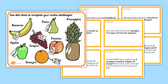 Maths Money Problems Challenge Cards - money challenge cards, working with money, coins and money, prices challenge cards, money challenges, ks2 maths