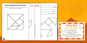 Chinese Animal Tangram Busy Bag Prompt Card and Resource Pack - chinese new year, chinese, animal, tangram, busy bag, prompt card, resource pack
