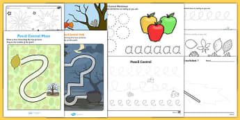 Autumn Themed Pencil Control  Activity Pack