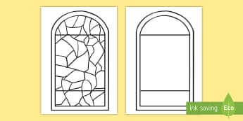 Stained-Glass Window Template - - Stained Glass Window, church, glass, tissue window, 