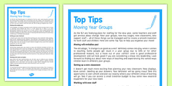 Moving Year Groups Top Tips