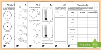 Year 2 Maths Measurement Activity Booklet - Learning from Home Activity Booklets, maths, maths homework, maths booklet, measurement, measure, me