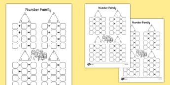 Number Family Activity Sheet Pack - Number family, inverse operations, addition, subtraction, number family, number families, numbers, number worksheets, worksheets, numeracy, numeracy worksheets, number sheets, maths