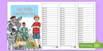 My Daily Reading Booklet - novel, book, reading, reading log, book rating, star rating, english, worksheet, activity sheet, boo