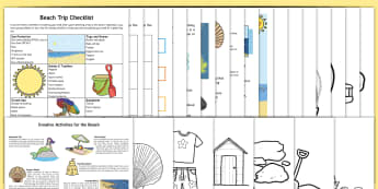 KS1 Summer Fun in the Holidays: At the Seaside Activity Pack - parents, home, family, activities, beach, games