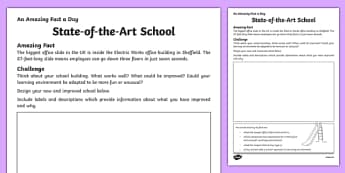 State-of-the-Art School Activity Sheet, worksheet