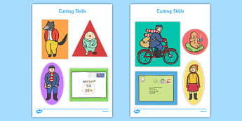 Cutting Skills Sheets to Support Teaching on the Jolly Christmas Postman - EYFS, Early Years, fine motor control, scissors, PD, Physical Development
