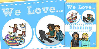 Sharing Poster - sharing, poster, display, share, play, objects