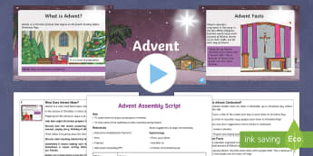KS2 Advent Assembly Script and PowerPoint Assembly Pack - KS2 Advent, Advent assembly, KS2 assembly, 