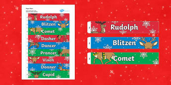 Christmas Reindeer Paper Chain Activity