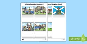KS1 Saint Andrew's Day Storyboard Template