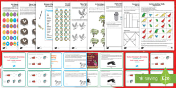 Twelve Days of Christmas Maths Activity Pack English/German - addition, subtraction, grouping, sharing, word problems, EAL, German, English-German,,German-transla