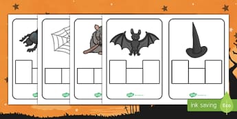 Halloween CVC Phoneme Frame Activity