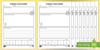 Phase 2 Captions Sentence Unscramble - phase 2, sentence, caption