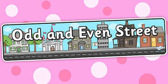 Odd and Even Street Display Banner - odd, even, maths, banner