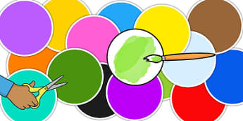 Large A4 Multicoloured Editable Circles - Shapes, Edit, Big