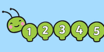 Numbers 0-31 on Caterpillar Number Line - Calendar, Foundation Numeracy, Numbers, 0-31, A4, display, birthday, caterpillar, caterpillar numberline, numeracy, numbers, numbers to 31, counting, caterpillar, minibeasts
