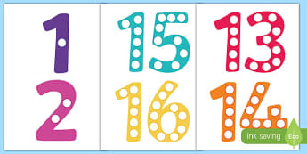 Count The Spots 0 20 Display Numbers - counting, counting aid, Counting, numbers to 20, one to one, numeral recognition, numeracy, numbers, counting, numbers to 20, 0-20