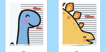 Dinosaur Height Chart Display Poster - Flower height chart, height chart, height display, measuring chart, measure, child height, flower ch