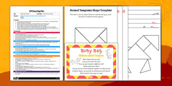 Chinese Animal Tangram EYFS Busy Bag Plan and Resource Pack - chinese new year, chinese, animal, tangram, eyfs, busy bag, plan, resource pack