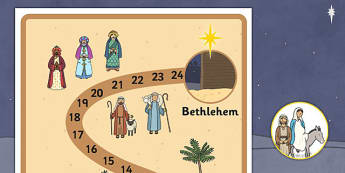 Journey to Bethlehem Interactive Advent Calendar Display - journey, bethlehem, advent calendar, display