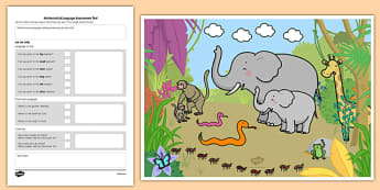 EYFS Mathematical Language Assessment Tool - EYFS assessment, inital assessment, nursery assessment, reception assessment, nursery, reception, fs1, fs2, foundation stage, maths, numeracy, shape, space, measure, number