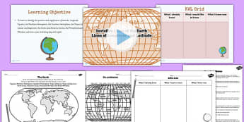 Lines of Latitude and Longitude Teaching Pack - geography, maps 