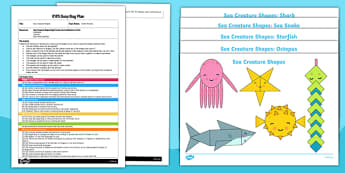 EYFS Sea Creature Shapes Busy Bag Plan and Resource Pack
