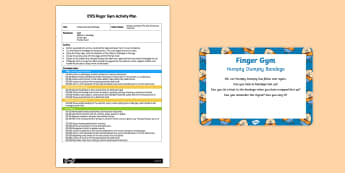 EYFS Humpty Dumpty Bandage Finger Gym Plan and Prompt Card Pack