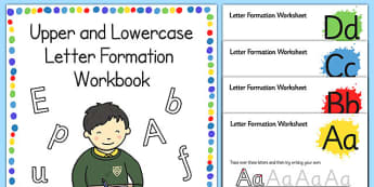 Upper and Lowercase Letter Formation Workbook - upper and lowercase, uppercase, lowercase, letter formation, workbook
